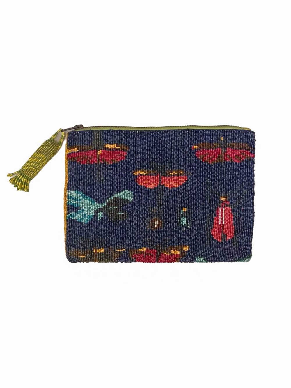 Anthropologie Miss Albright Beaded Butterfly Clutch Pouch (NWOT)